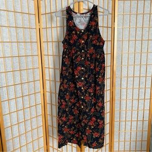 #17 VTG Capacity Corduroy Floral Dress W/ Pockets